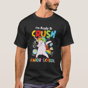 Jag är Redo till Junior School Dab Unicorn. T Shirt