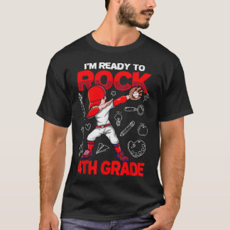 Jag är Redo till Sten 4:e Klass Baseball Boys. T Shirt