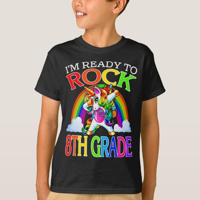 Jag är Redo till Sten 8:e Klass-enhörningen. T Shirt (Framsida)
