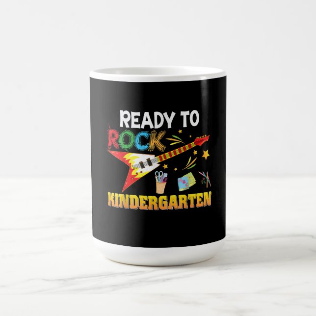 Jag är Redo till Sten Kindergarten Back to school Magisk Mugg (Center)