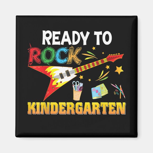 Jag är Redo till Sten Kindergarten Back to school Magnet (Framsidan)