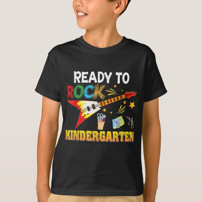 Jag är Redo till Sten Kindergarten Back to school T Shirt (Framsida)