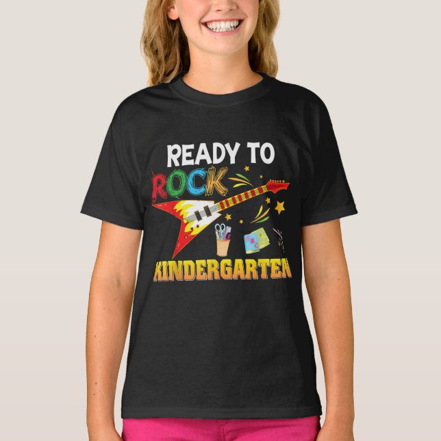 Jag är Redo till Sten Kindergarten Back to school T Shirt (Framsida)