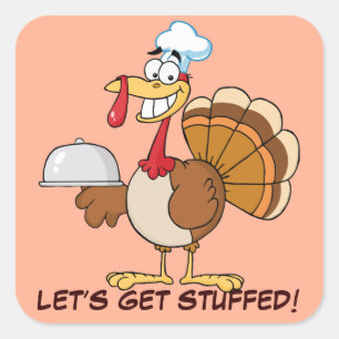 Jag är Redo till Thanksgiving middag Fyrkantigt Klistermärke