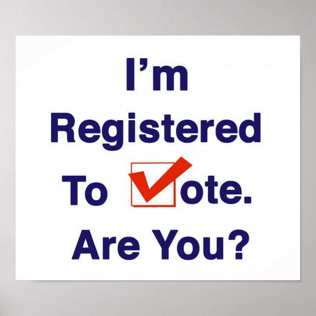 Jag är registrerad för omröstning 2024 poster (Framsidan)