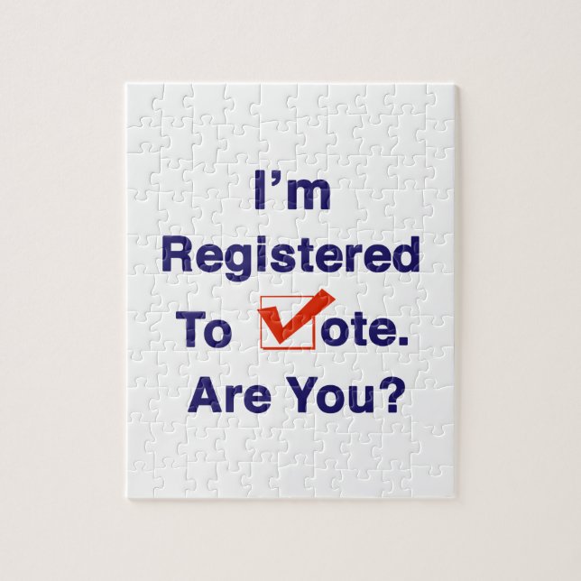 Jag är registrerad för omröstning 2026 pussel (Vertikal)
