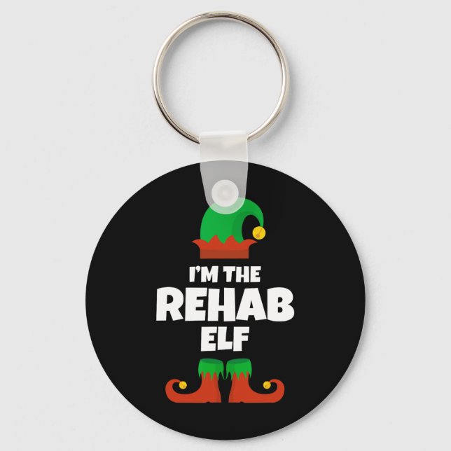 Jag är Rehab Elf-familjen Pajama-julfonny Nu Nyckelring (Framsida)