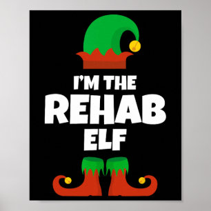 Jag är Rehab Elf-familjen Pajama-julfonny Nu Poster