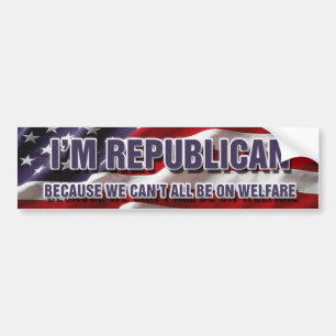 Jag är Republican Bumper Sticker Bildekal