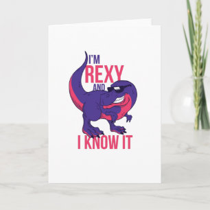 Jag är Rexy och jag vet det T-Rex Kort