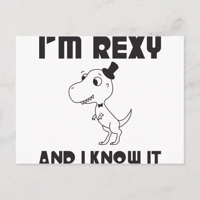 Jag är Rexy och jag vet det Vykort (Framsida)