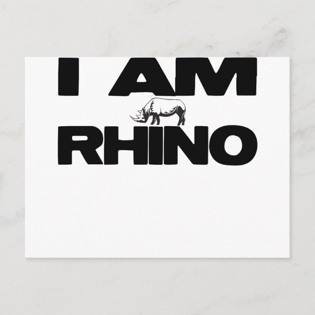 JAG ÄR RHINO VYKORT (Framsida)