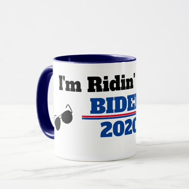 Jag är Ridin med Biden 2020 Mugg (Framsida vänster)