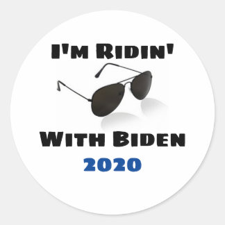 Jag är Ridin med Biden 2020 Runt Klistermärke