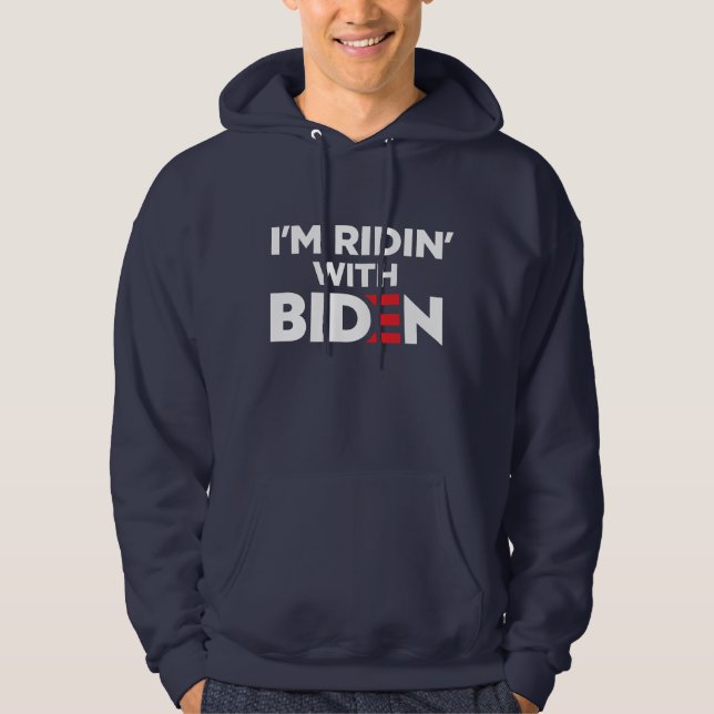 Jag är Ridin med Biden 2024 Hoodie (Framsida)