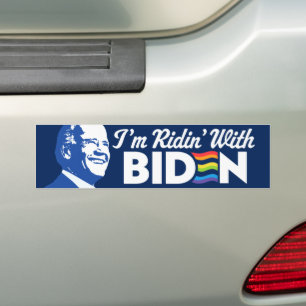 Jag är Ridin med Biden 2024 LGBTQ Bildekal