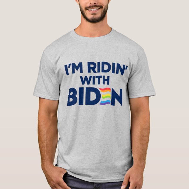 Jag är Ridin med Biden 2024 LGBTQ T Shirt (Framsida)