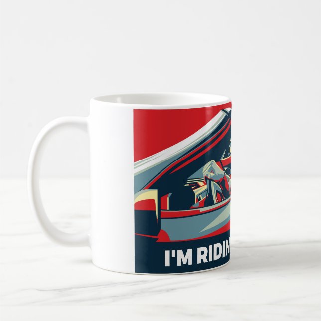 JAG ÄR RIDIN MED BIDEN KAFFEMUGG (Vänster)