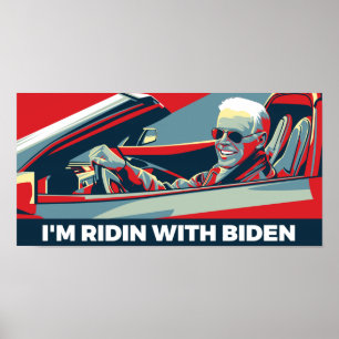 JAG ÄR RIDIN MED BIDEN POSTER