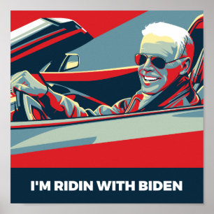 JAG ÄR RIDIN MED BIDEN POSTER