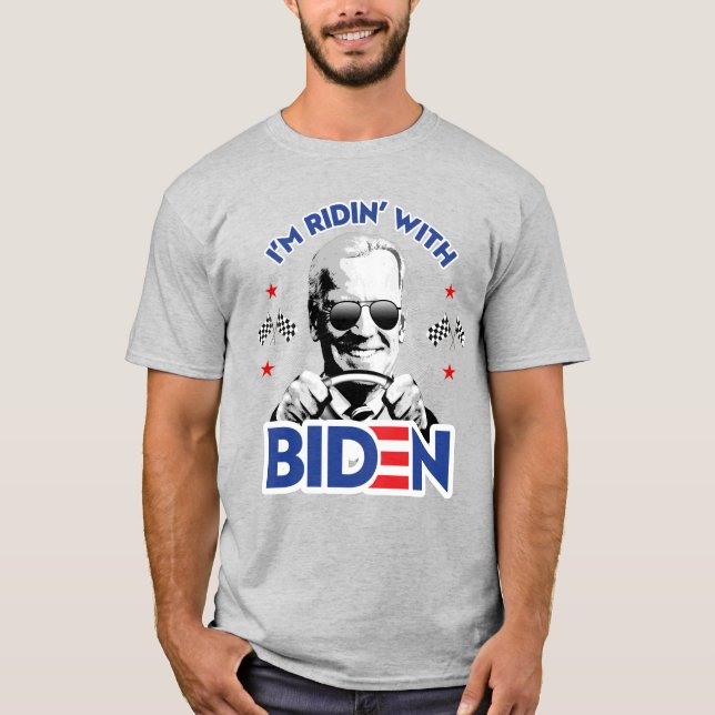 JAG ÄR RIDIN MED BIDEN T SHIRT (Framsida)