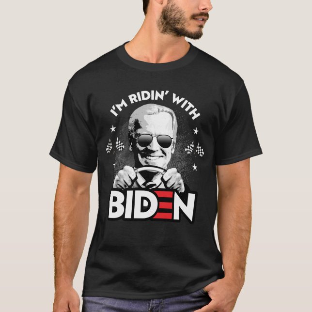 JAG ÄR RIDIN MED BIDEN T SHIRT (Framsida)