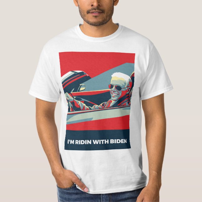 JAG ÄR RIDIN MED BIDEN T SHIRT (Framsida)