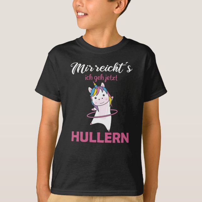 Jag är Rik i Hullern Unicorn Rosa T Shirt (Framsida)