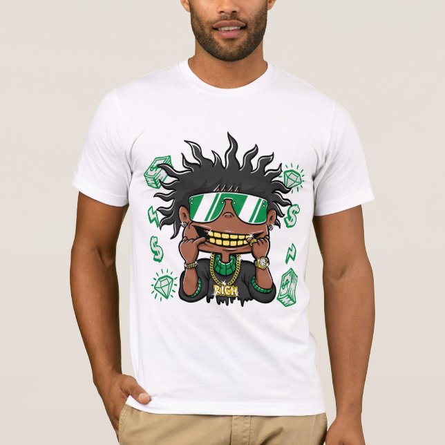 Jag är Rik T-Shirt - djärv och säker Påstående (Framsida)