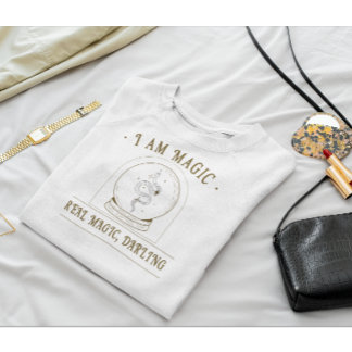 Jag är riktigt magisk, upplyst meddelande t shirt