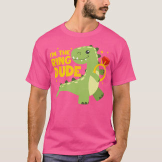 Jag är Ring, Dinosaur Ring Bearer Dino Weddin T Shirt