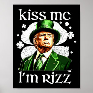 Jag är Rizz Trump Shamrock St patricks day Poster