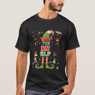 Jag är RN Nurse Elf jul Kostym Sweater Ugly M T Shirt