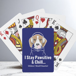 Jag är Rolig hund... och Chill Beagle. Casinokort