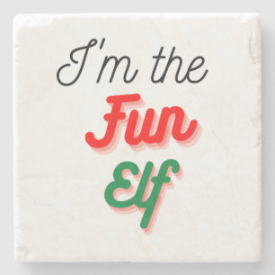 Jag är Roligten Elf Funny Joke-jul Stenunderlägg