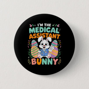 Jag är Roligten i den medicinska Istant Bunny Påsk Knapp