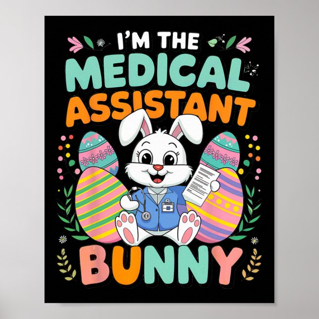Jag är Roligten i den medicinska Istant Bunny Påsk Poster (Framsidan)