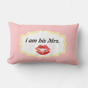Jag är Rosa Red Läppar Pillow Lumbarkudde