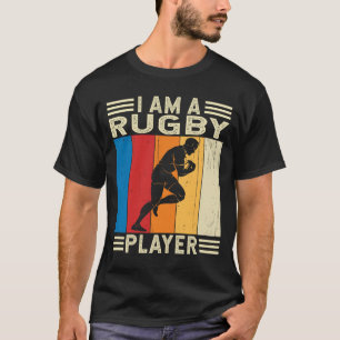 Jag är Rugby Player Rugby Coach Rugby Gift Fläkt T Shirt