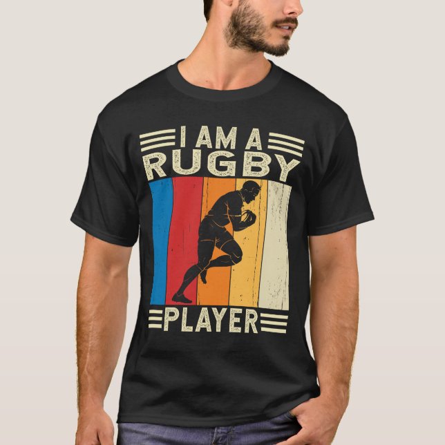 Jag är Rugby Player Rugby Coach Rugby Gift Fläkt T Shirt (Framsida)