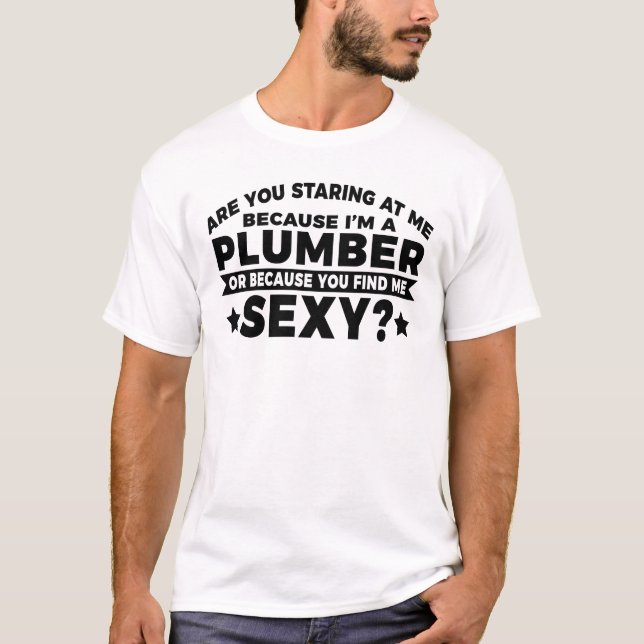 Jag är RVS-tjänsten Vatten Tap Pipe T Shirt (Framsida)