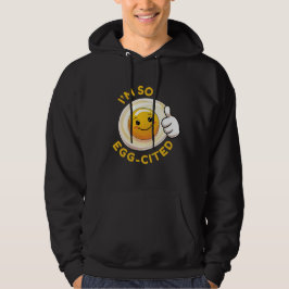 Jag är så ägg-exalterad! Rolig söt ägg-pun-tröja Hoodie