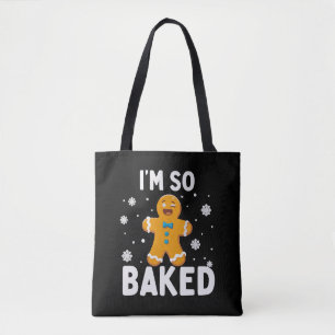 Jag är så bakad Gingerbread Man Julbakelse Bake Tygkasse