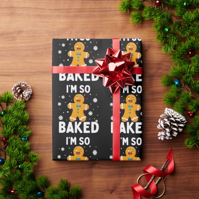 Jag är så bakad Gingerbread Man julbakelse Presentpapper (Julgåva)