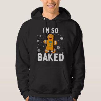 Jag är så bakad pepparkaksgubbe jul rolig kaka hoodie