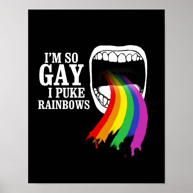 Jag är så bög, jag pukar Rainbows Poster (Framsidan)