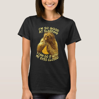 Jag är så Bra på Sleeping Sloth Joke Sloth Pun Laz T Shirt