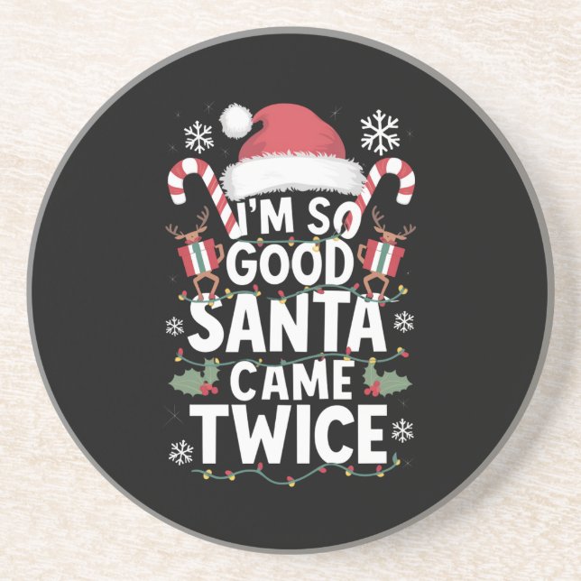 Jag är så Bra Santa Came Twice jultomten Underlägg (Framsidan)