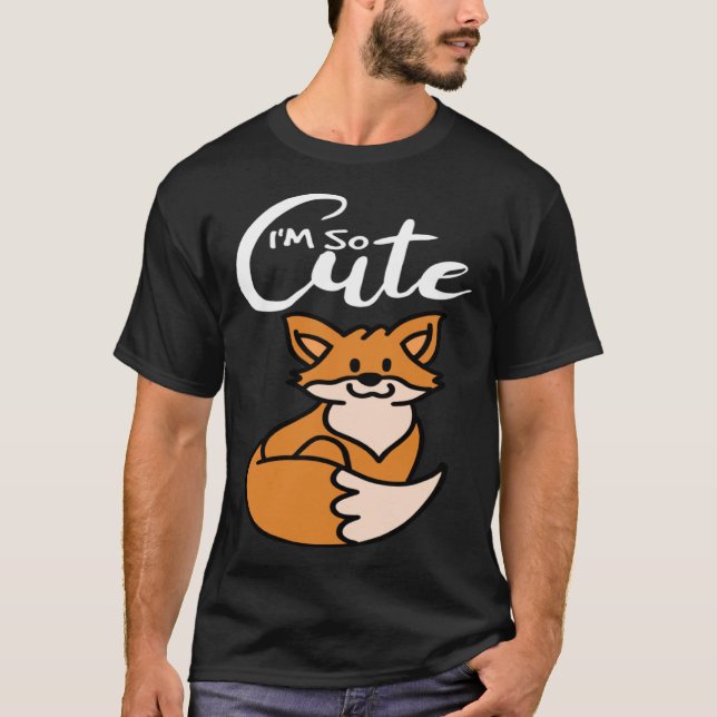 Jag är så Cute Fox Girl T Shirt (Framsida)
