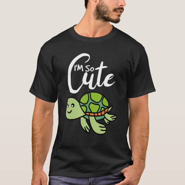 Jag är så Cute Turtle Kids Turtle T Shirt (Framsida)